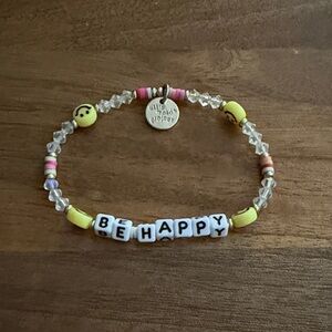 Smiley Kids Bracelet - Yellow, Pink, and White